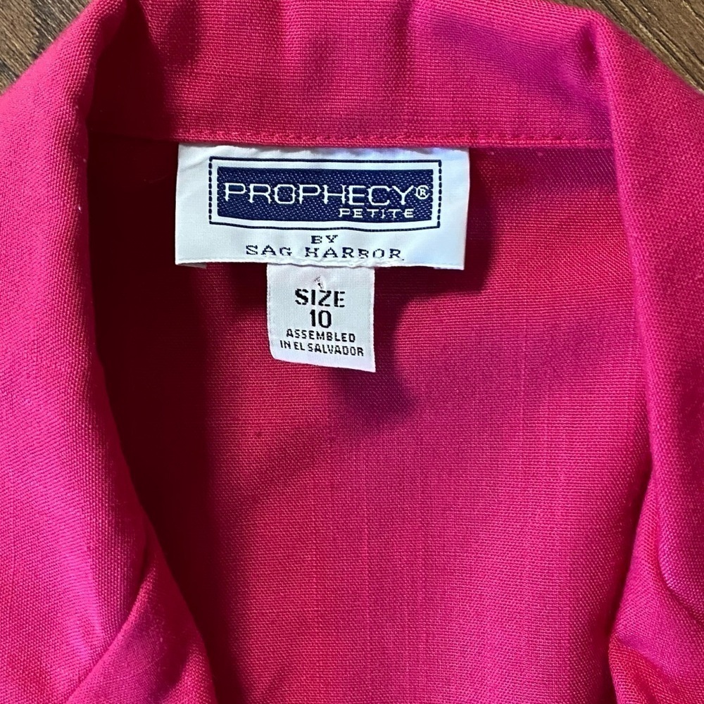 Vintage Prophecy by Sag Harbor Hot Pink oversized Blazer - Picture 2 of 4